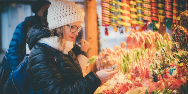 Marché de Noël et bonbons